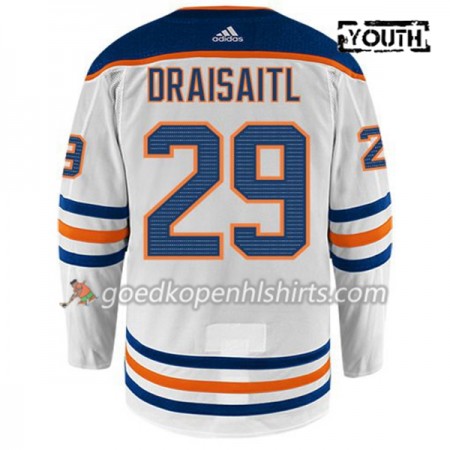 Edmonton Oilers LEON DRAISAITL 29 Adidas Wit Authentic Shirt - Kinderen